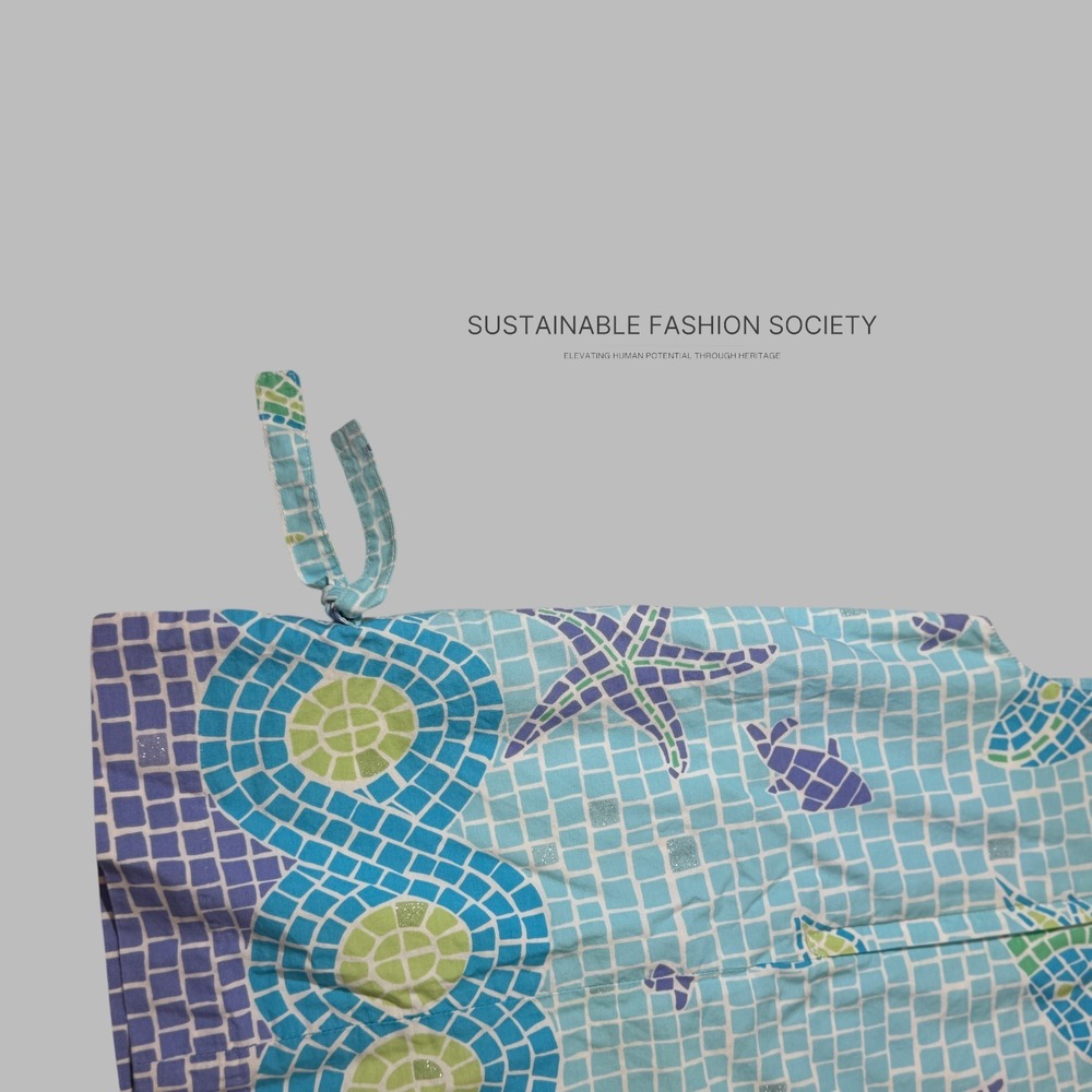 Lilly Pulitzer Girls Blue Purple Mosaic Sea Life Shift Dress Lace Trim 4T - Picture 4 of 8